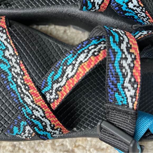 Chaco Black and Blue Sandals with Adjustable Straps - Picture 4 of 6